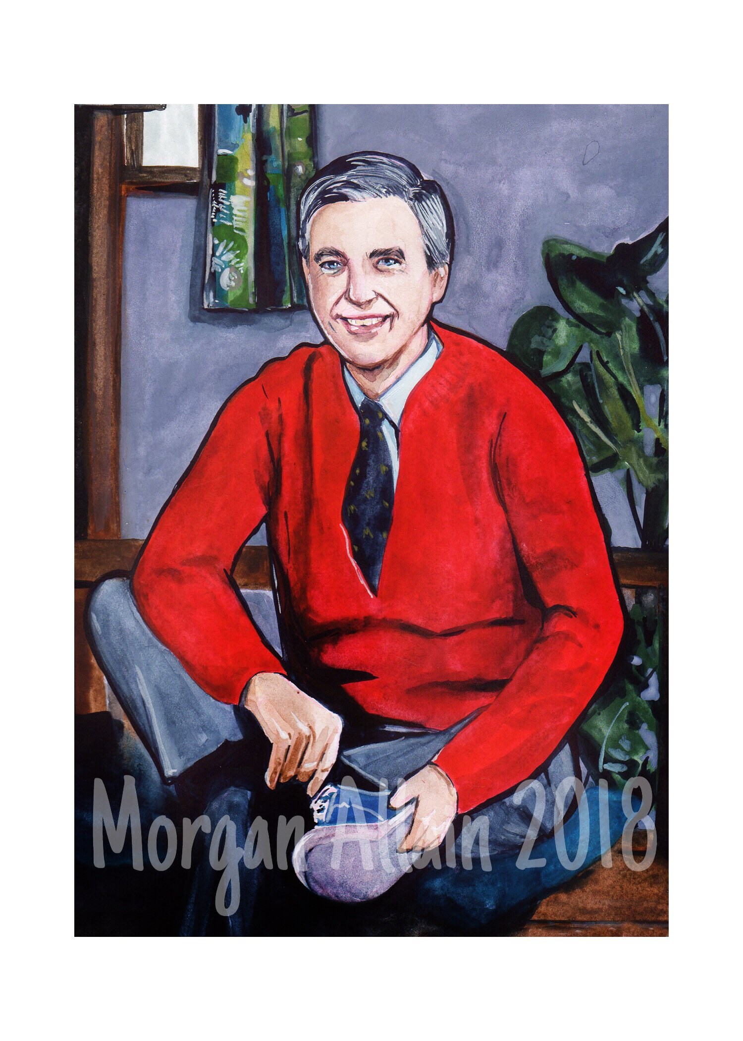 Mister Fred Rogers Art Print 5x7 | Etsy