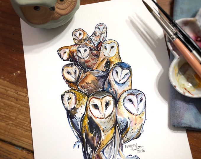 Extraterrestrial Owls 8x10 Print