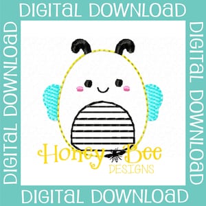Bee Feltie Design, Bee Squish Feltie Embroidery Design, Bee Squish Feltie File, Animal Feltie Design, Feltie Machine Embroidery, Feltie File