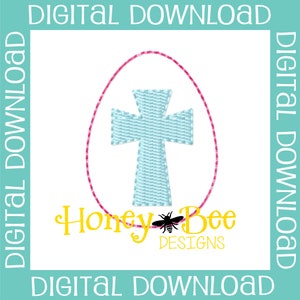 Easter Feltie Design, Easter Feltie Embroidery Design, Easter Feltie File, Easter Egg Feltie File, Easter Egg with Cross feltie file