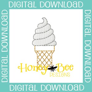 Ice Cream Cone Feltie Design, Ice Cream Cone Feltie Brody Design, Ice Cream Cone Feltie File, Food Feltie Designs, Food Feltie Files