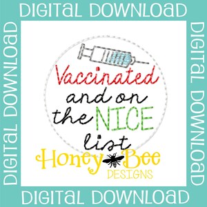 Vaccinated Feltie Design, Vaccinated Feltie Embroidery Design, Vaccinated Feltie File