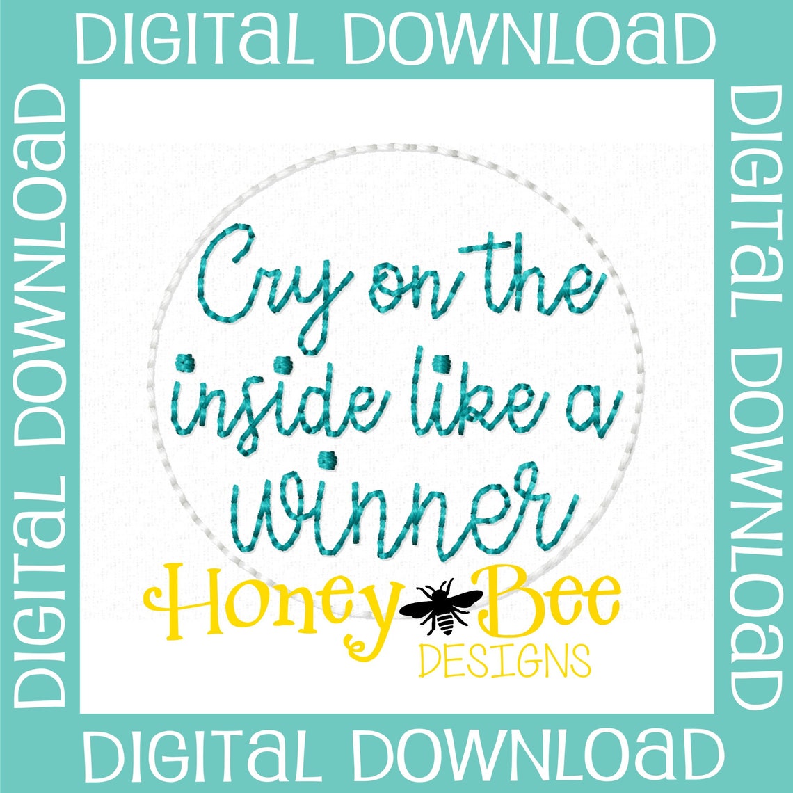 Cry on the Inside Like A Winner Feltie Design Cry on the - Etsy