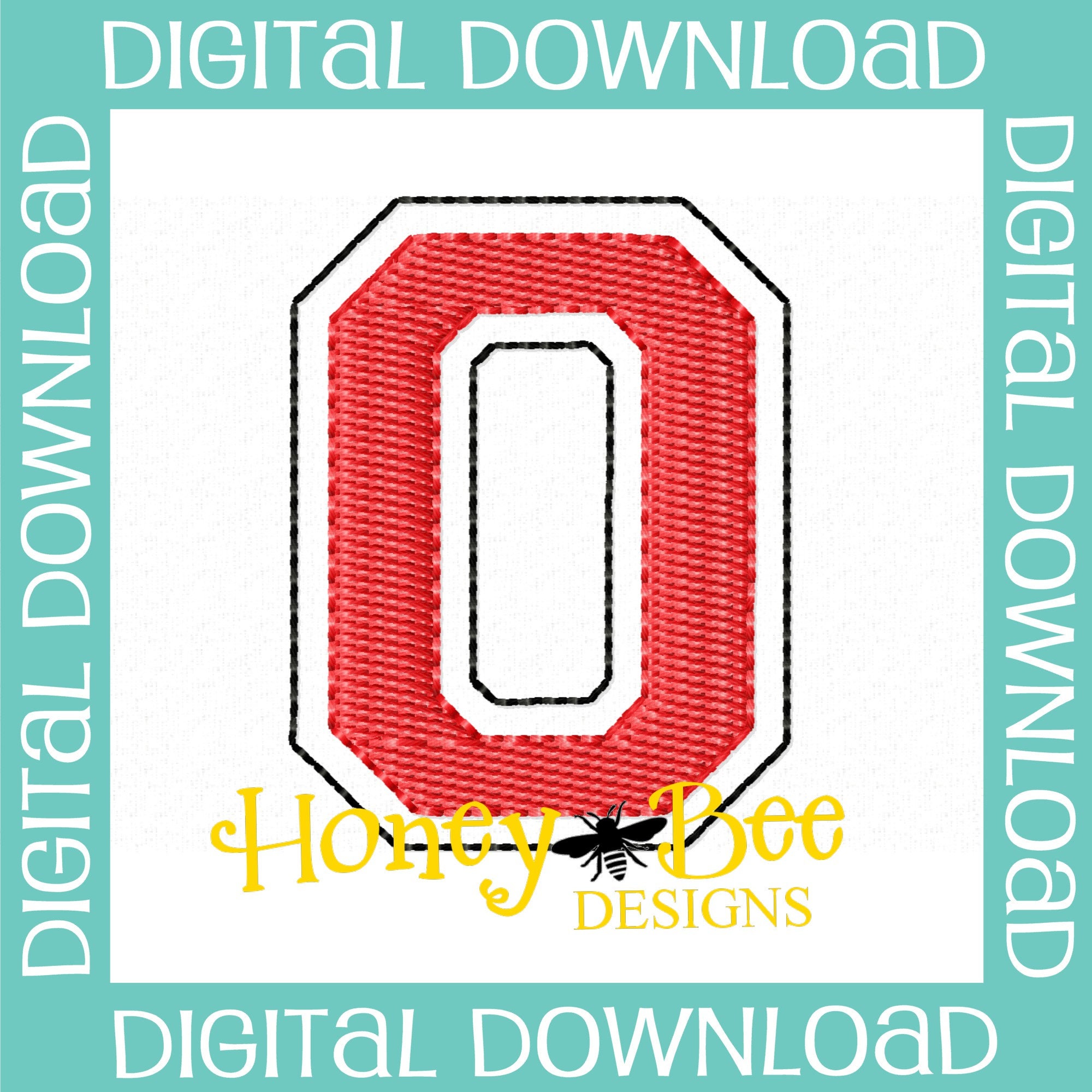 Ohio State College Lines Embossed Red Crew