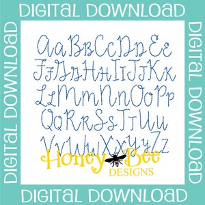 Monogram Embroidery Font, Everyday Monogram Embroidery Font, Machine Embroidery font, Small Monogram Embroidery font