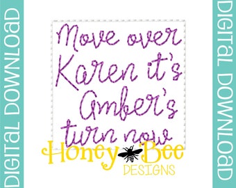 Funny Feltie Design, Funny Feltie File, Feltie File, Feltie Embroidery Design, Move Over Feltie File