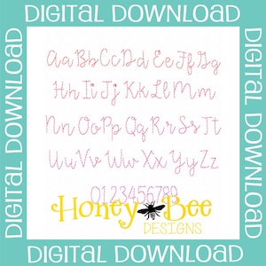 Small Embroidery Font, Machine Embroidery font, Triple Bean Embroidery font, Cute Embroidery Font, Dreamer Embroidery Font