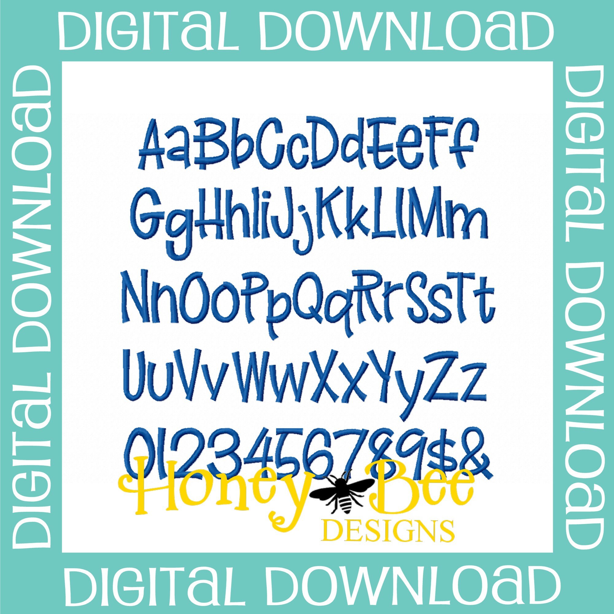 Barnyard Lettering Embroidery Font, Barnyard Embroidery Font, Machine Embroidery Font ...
