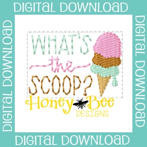 Ice Cream Cone Feltie Design, Ice Cream Cone Feltie Brody Design, Ice Cream Cone Feltie File, Whats the Scoop Feltie Files