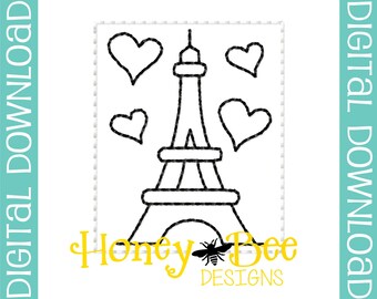 Travel Feltie Design, Travel Feltie File, Vacation Feltie File, Paris Feltie File, Eiffel Tower Feltie File