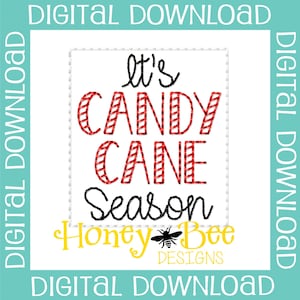 Christmas Feltie Design, Christmas Feltie File, Christmas Feltie Embroidery Design, Candy Cane Feltie File