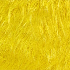 YELLOW Mongolian Faux Fur Trim 4" wide by 30" or 36", with 3" Long Pile, Gnome Beard Fur, Photo Prop Costume, Pillows Craft, Precut Fur