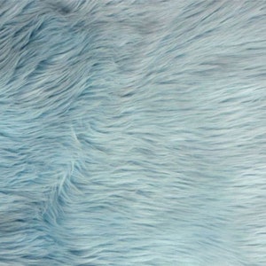 LIGHT BLUE Shaggy Faux Fur, Plush Pile, 36"x30" Photo Prop Basket Filler Costumes Fur Trim Fabric Pillow Backdrop Craft –NonnaMiaCC Furs