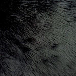 BLACK Shaggy Faux Fur, Plush Pile, 18&quot;x30&quot; Photo Prop Basket Filler Costumes Fur Trim Fabric Pillow Backdrop Craft Supplies –NonnaMiaCC Furs