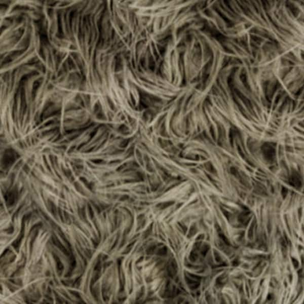 Mongolian PEWTER GRAY Faux Fur Squares 3" Long Pile  Fur Gnome Beard Photo Prop Costume Pillows Craft 4"x4", 6"x6", 10"x10" ,12"x12",18"x20"