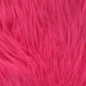 NEON PINK Shaggy Faux Fur, Plush Pile, 18&quot;x30&quot; Photo Prop Basket Filler Costumes Fur Trim Fabric Pillow Backdrop Crafts   –NonnaMiaCC Furs