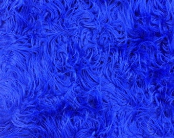 ROYAL BLUE  Mongolian Faux Fur 3" Long Pile 18"x30' Newborn Layering Blanket Photo Prop Soft Fur Basket Filler Gnomes  Craft Supply Costume