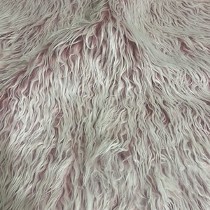 FROSTED RED Mongolian Faux Fur Trim 4" wide x 30" or 36", with 3" Long Pile Gnome Beard Fur, Photo Prop Costume Pillows Craft, Precut Fur