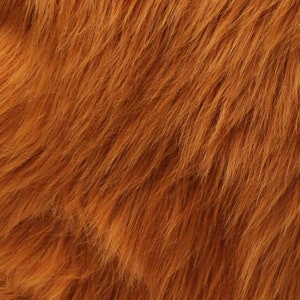 RUST Shaggy Faux Fur, Plush Pile, 18&quot;x30&quot; Photo Prop Basket Filler Costumes Fur Trim Fabric Pillow Backdrop Crafts   –NonnaMiaCC Furs