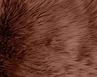 Tessuto in pelliccia sintetica marrone cioccolato, per foto (36"x30")