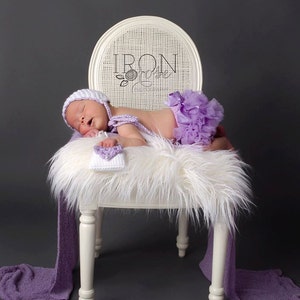 WHITE Mongolian Faux Fur 3&quot; Long Pile 18”x30” Newborn Layering Blanket Photo Prop Soft Fur Basket Filler Gnomes DIY Craft Supplies Costumes