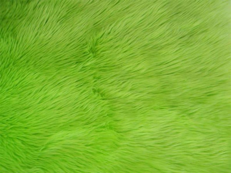 LIME GREEN Shaggy Faux Fur Plush Pile 18x30 Etsy
