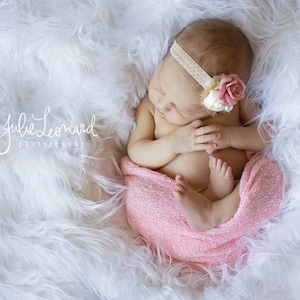 WHITE Mongolian Faux Fur 3&quot; Long Pile 6ftx5ft Newborn Layering Blanket Photo Prop Soft Fur Basket Filler Gnomes DIY Craft Supplies Costumes