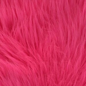 NEON PINK Shaggy Faux Fur, Plush Pile, 36&quot;x30&quot; Photo Prop Basket Filler Costumes Fur Trim Fabric Pillow Backdrop Craft –NonnaMiaCC Furs