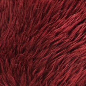 BURGUNDY Shaggy Faux Fur, Plush Pile, 36&quot;x30&quot; Photo Prop Basket Filler Costumes Fur Trim Fabric Pillow Backdrop Crafts   –NonnaMiaCC Furs