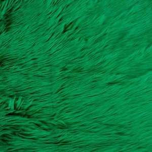 KELLY GREEN Shaggy Faux Fur, Plush Pile, 18&quot;x30&quot; Photo Prop Basket Filler Costumes Fur Trim Fabric Pillow Backdrop Crafts   –NonnaMiaCC Furs
