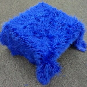 Mongolian ROYAL BLUE Faux Fur - Craft Supplies Gnome Beards, - 5" x 1-1/2 ft , 3" long pile -Doll  Fur - Gnome Fur - Faux Fur Precut