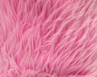 CANDY PINK Shaggy Faux Fur, Plush Pile, 18"x30" Photo Prop Basket Filler Costumes Fur Trim Fabric Pillow Backdrop Crafts   –NonnaMiaCC Furs
