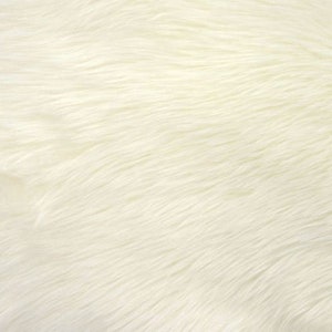 IVORY Shaggy Faux Fur, Plush Pile, 18&quot;x30&quot; Photo Prop Basket Filler Costumes Fur Trim Fabric Pillow Backdrop Crafts   –NonnaMiaCC Furs