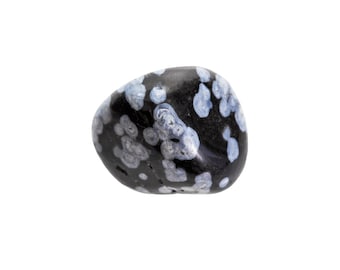 Snowflake Obsidian Tumbled Stone, Snowflake Obsidian Crystal, Tumble Stone for Mediation, Purity Stone, Mental Clearing, Grounding Crystal