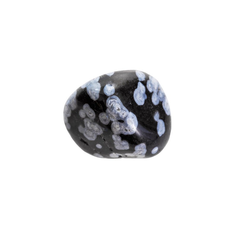 Snowflake Obsidian Tumbled Stone, Snowflake Obsidian Crystal, Tumble Stone for Mediation, Purity Stone, Mental Clearing, Grounding Crystal image 1