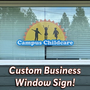 Perforated Window Sign and Decal, Custom Cut One-Way Vision Window Vinyl Sign, Commercial Window Privacy Film for your business or home