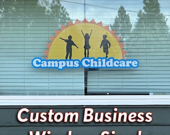 Perforated Window Sign and Decal, Custom Cut One-Way Vision Window Vinyl Sign, Commercial Window Privacy Film for your business or home