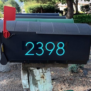 Ultra-reflective Mailbox Numbers (Single set of numbers), made of the brightest reflective vinyl available, Reflective Vinyl Pros