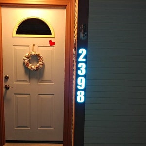 Ultra-reflective Mailbox Numbers (Single set of numbers), made of the brightest reflective vinyl available, Reflective Vinyl Pros