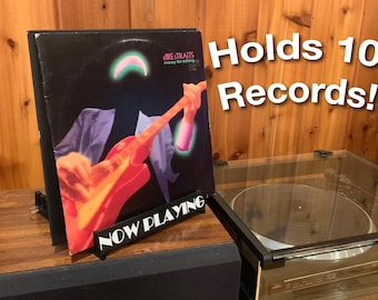 Now Playing Vinyl Album display, holds 10 albums, Now Spinning record display, perfect for the turntable enthusiast. 3D printed