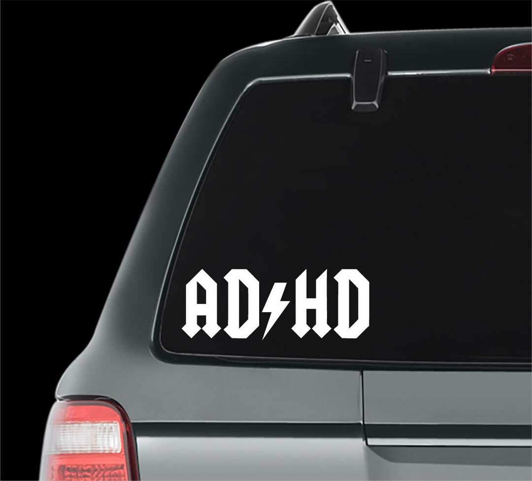 AD-HD Decal, Funny Sticker, Car Decal, Window Sticker, ACDC Parody - Etsy