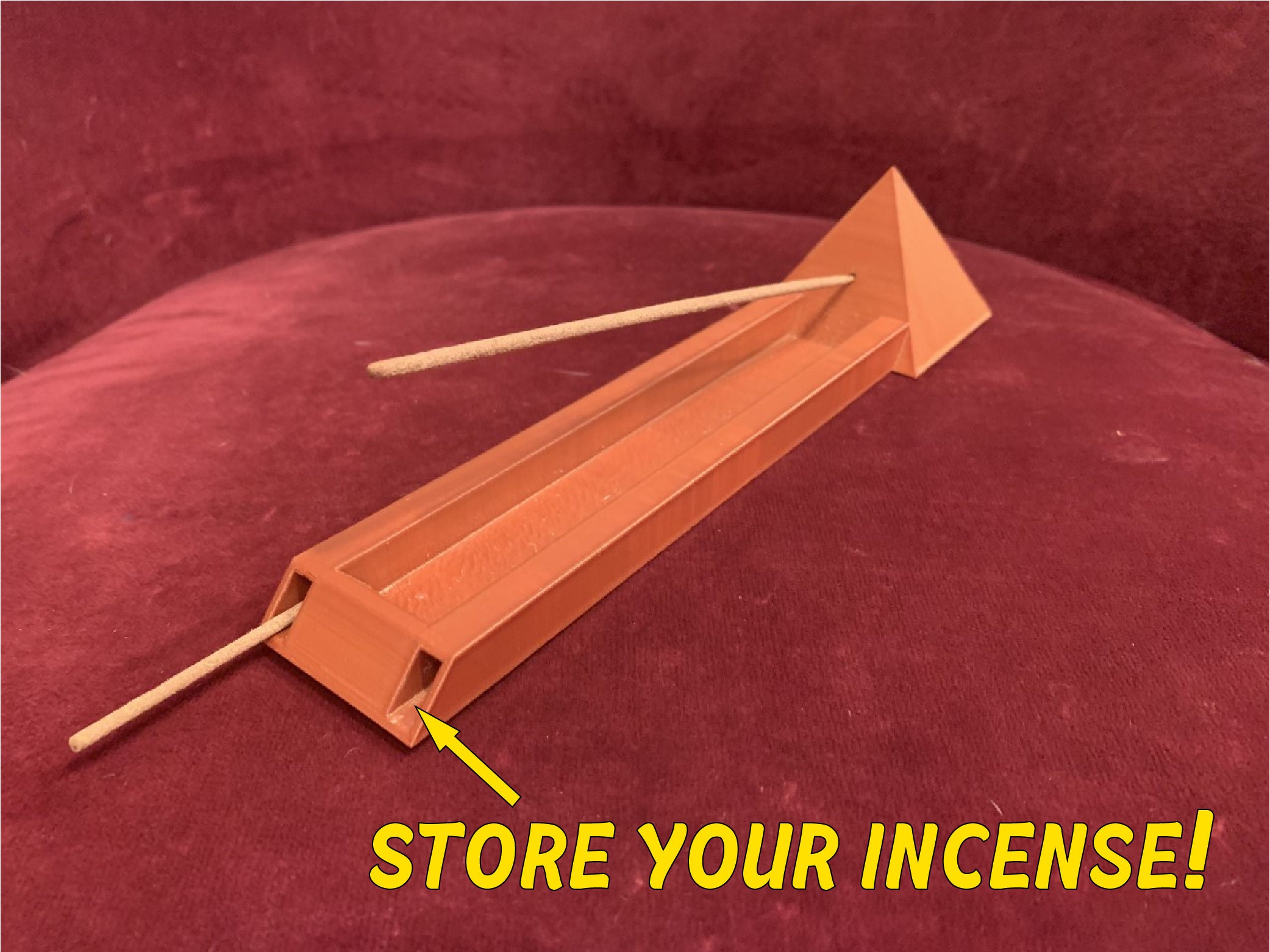 Pyramid Incense holder 3D printed sacred pyramid incense Etsy