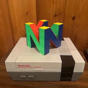 N64 figurine 3D printed, Nintendo 64 statue, 2&quot;, 3&quot;, 4&quot; sizes available, video gamer gift