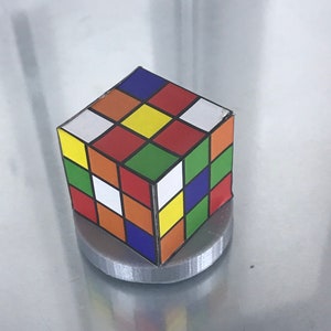 Rubix cube 45 record vinyl adapter, record spinner, turntable ornament