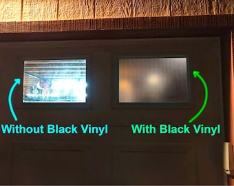 Riservato all'acquirente: 4 fogli di vinile oscurato per finestre di garage e casa da 10"x37,75".