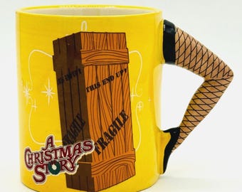 A Christmas Story Beenlamp Beenhandvat Beker Mok "Ah Fra-Gee-Lay" BREEKBARE Krat