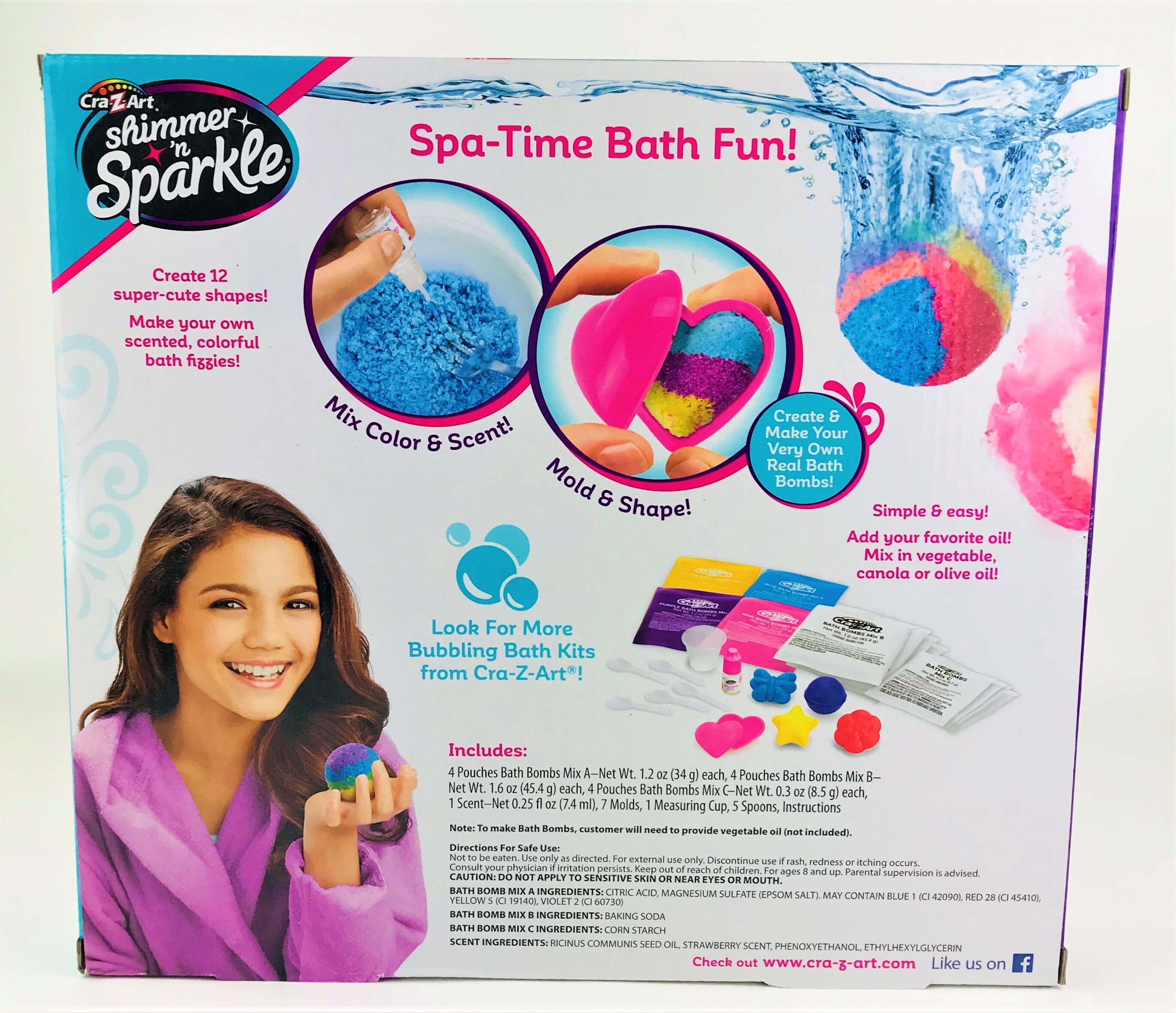 Cra-Z-Art Shimmer Sparkle Scented Bath Bombs Kit Make Your Own | Etsy
