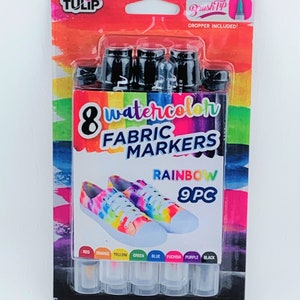 Tulip Graffiti Fabric Markers/ Bullet Tip 6 Pk/ Neon Colors 