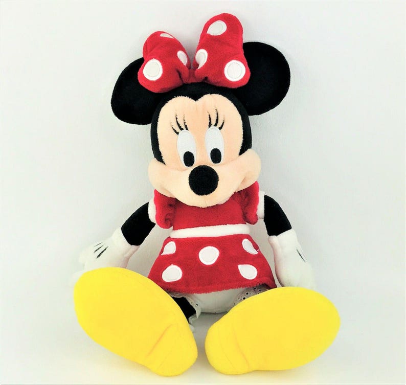 Disney Store Authentic 13.5" Minnie Mouse Plush Stuffed Animal Genuine Original image 1