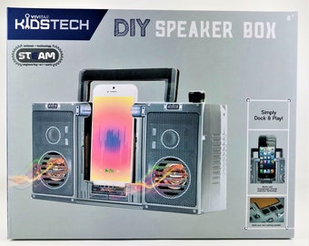 Vivitar Kids Tech Lightweight Portable DIY Building Speaker Box Kit Smartphones